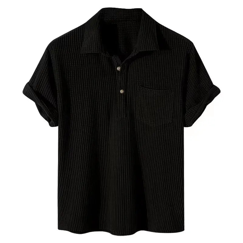 Capri Zomer Heren Casual Shirt van Katoen met Korte Mouwen en Stijlvolle Pasvorm