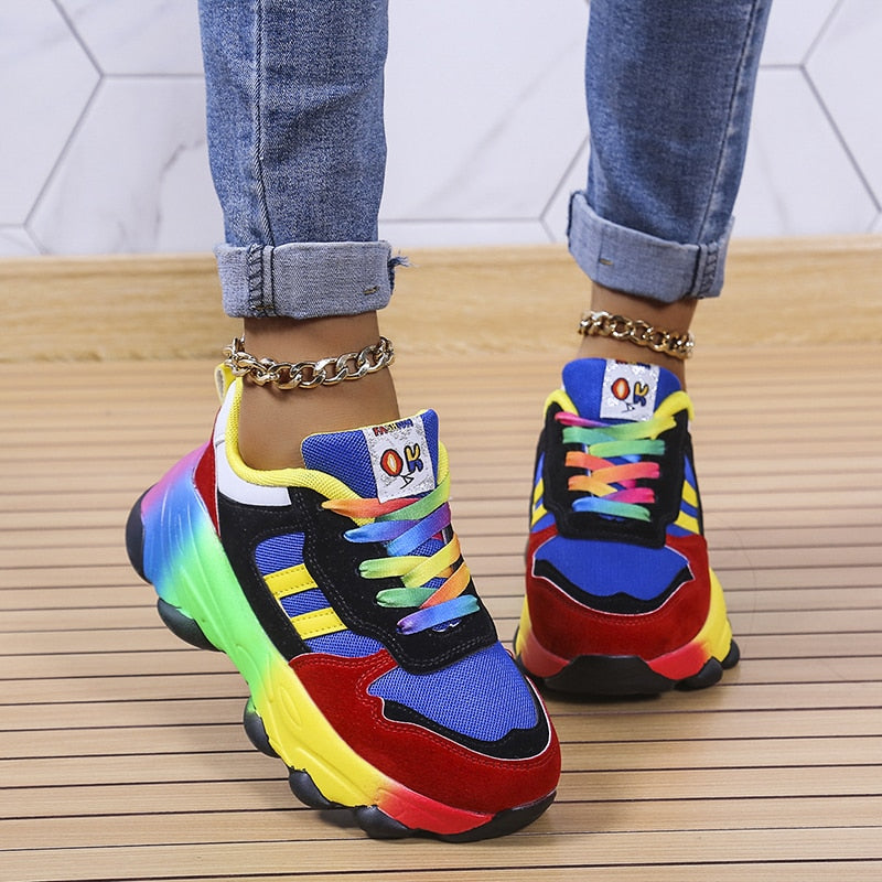 Mathilda Trainer | Casual orthopedische sneakers/schoenen in verschillende kleuren | Regenboogschoen