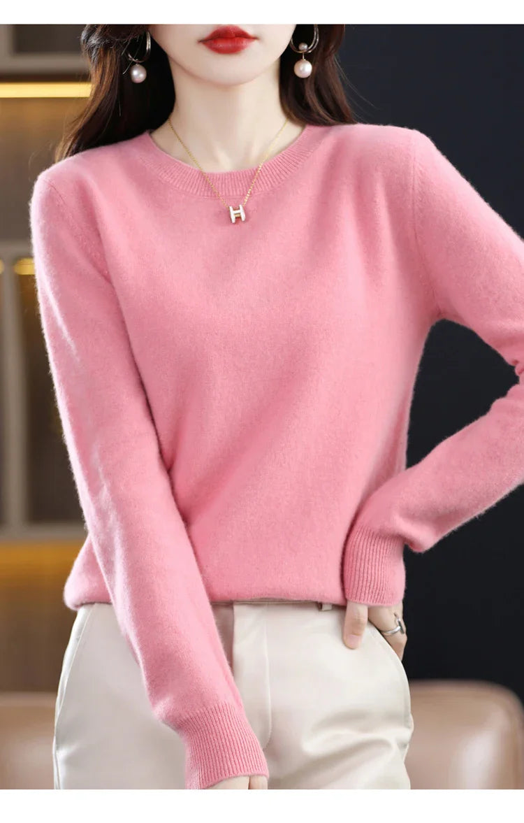 Maren: 100% pure wollen cashmere trui voor de winter en herfst