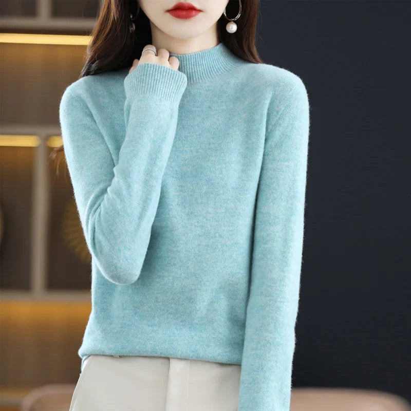 Sarah: Dames 100% Pure Wol Cashmere Trui voor de winter en herfst