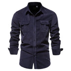 Aiopeseon 100% katoenen corduroy overhemd