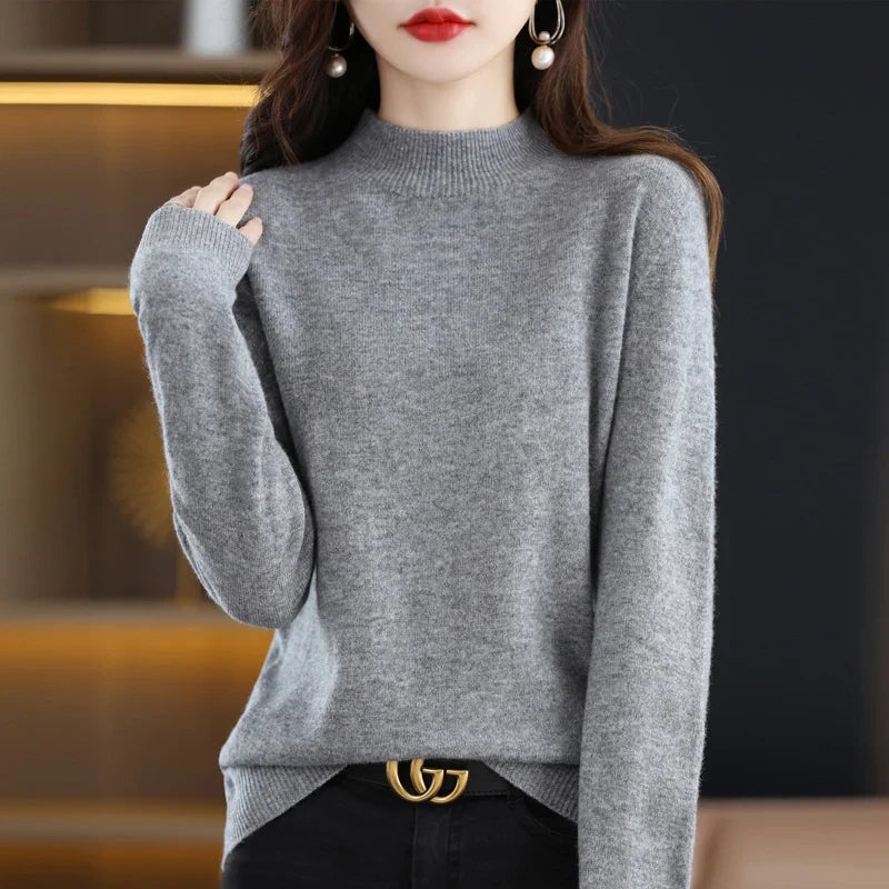 Sarah: Dames 100% Pure Wol Cashmere Trui voor de winter en herfst
