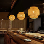 Hanglamp van Handgeweven Bamboe 30 cm – Rotan Hanglamp voor Woonkamer en Slaapkamer, Geschikt voor E27 LED Verlichting-2