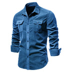 Aiopeseon 100% katoenen corduroy overhemd