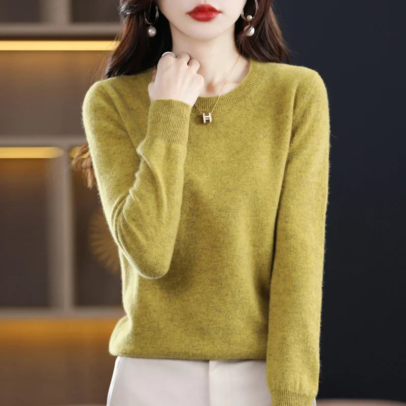 Maren: 100% pure wollen cashmere trui voor de winter en herfst