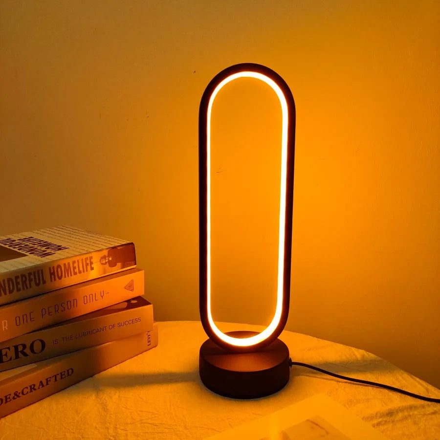 Ringlamp met Driekleurige Dimming – LED Nachtlicht voor Slaapkamer en Woonkamer, Eenvoudig te Installeren, 30 cm Diameter-1