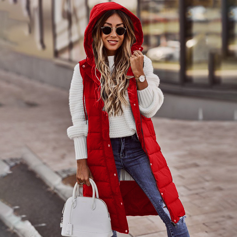 Lange Bodywarmer Dames Met Warmtefunctie Voor Winterse Stijl - Winterjas Dames