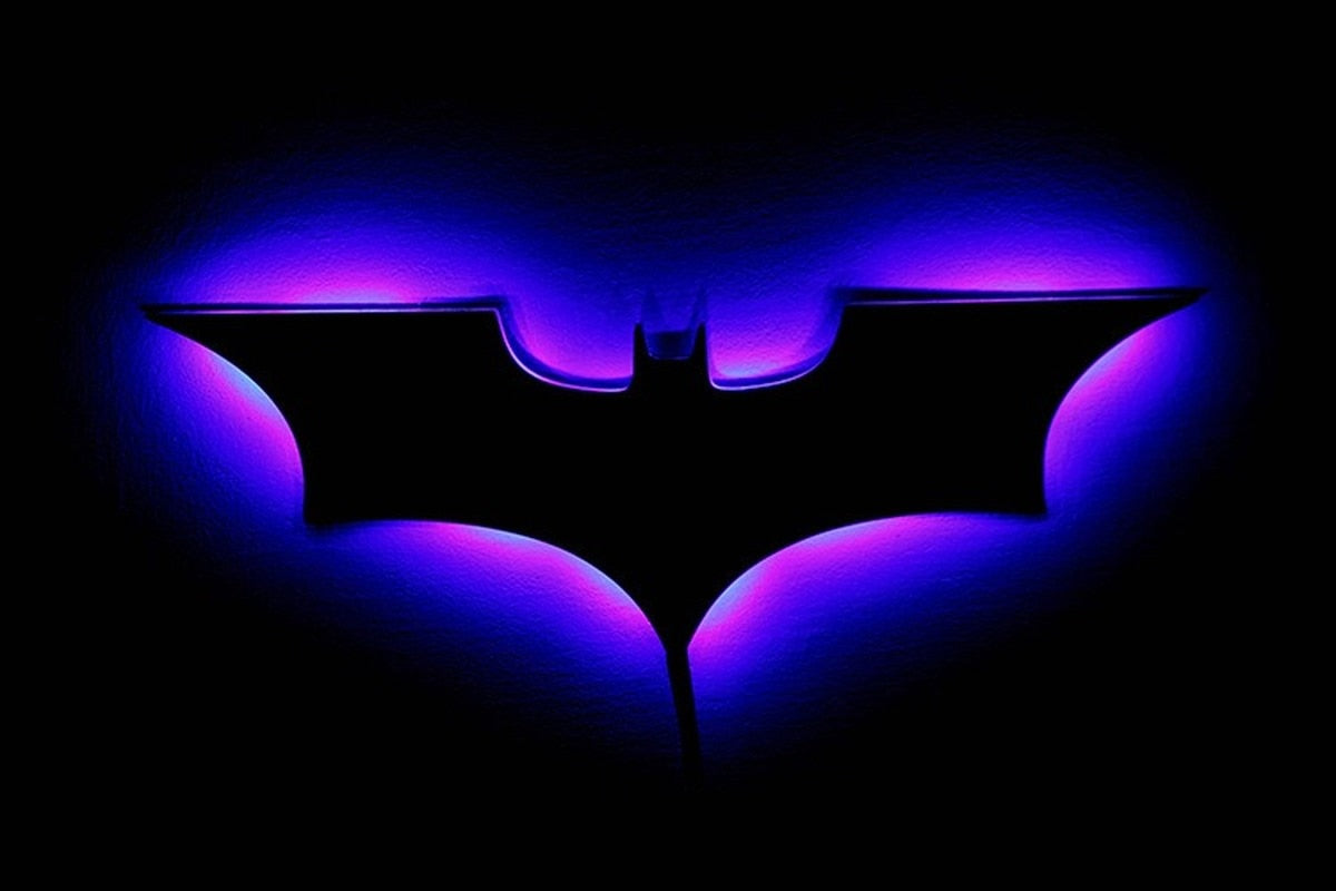 Batman LED Wandlamp met Draadloze Afstandsbediening en Kleurverandering