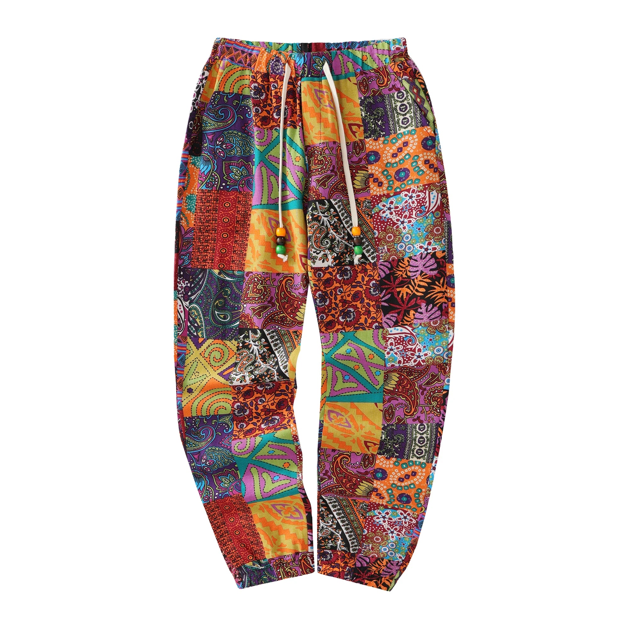 Variant image for Heren Broeken Katoenlinnen Met Paisleyprint-4