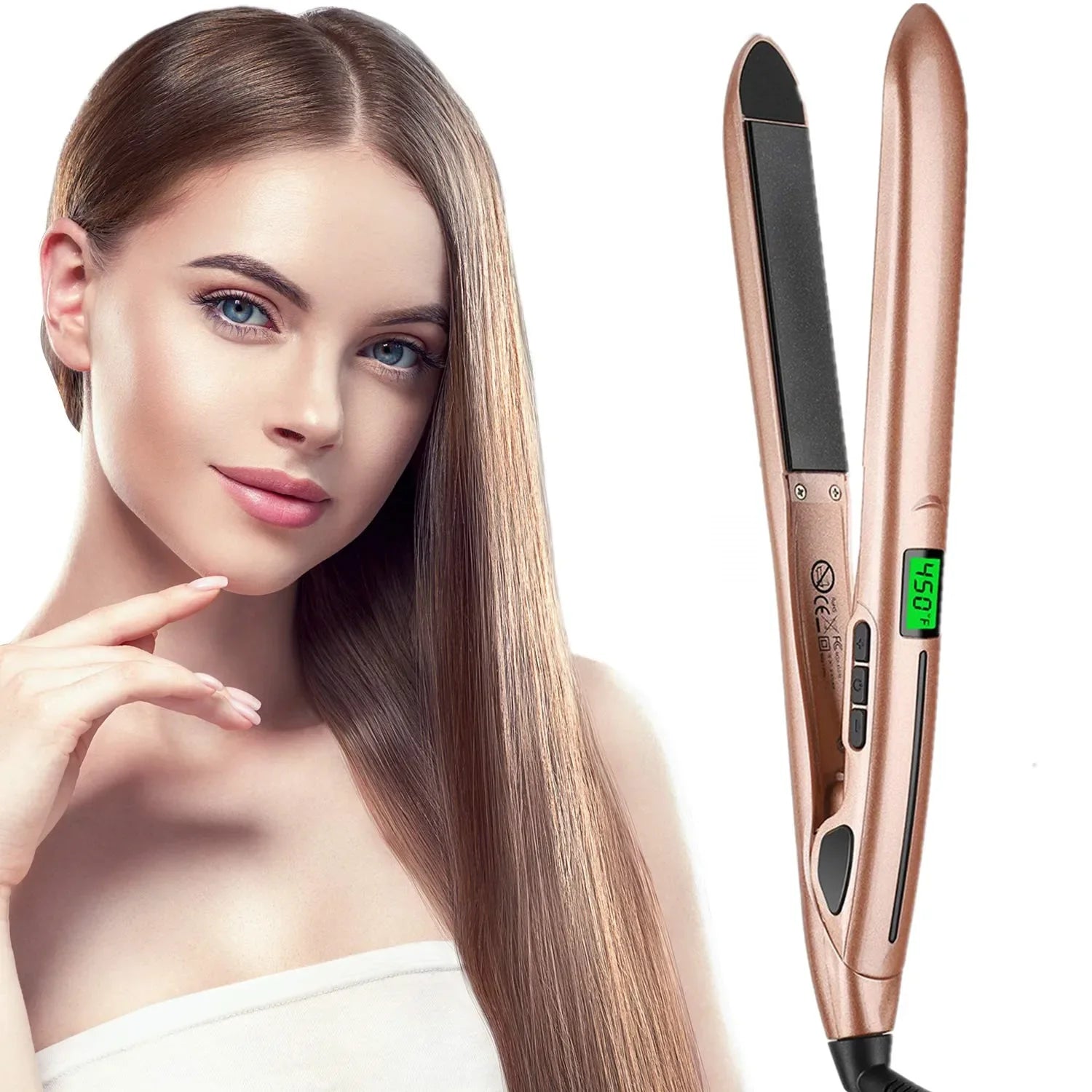 Haar Waver En Steilijzer Keramische Toermalijn LCD