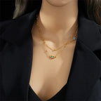 Halo Essence Evil Eye Gelaagde Ketting