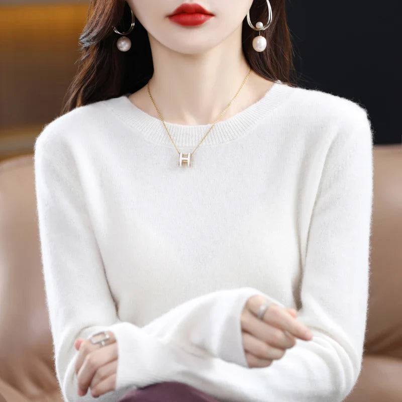 Claire: Dames 100% Pure Wol Cashmere Trui