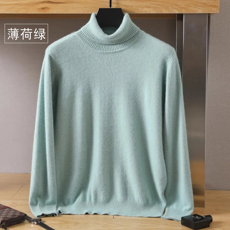Japanse brei - Heren 100% Kasjmier - pure kasjmier fluwelen trui
