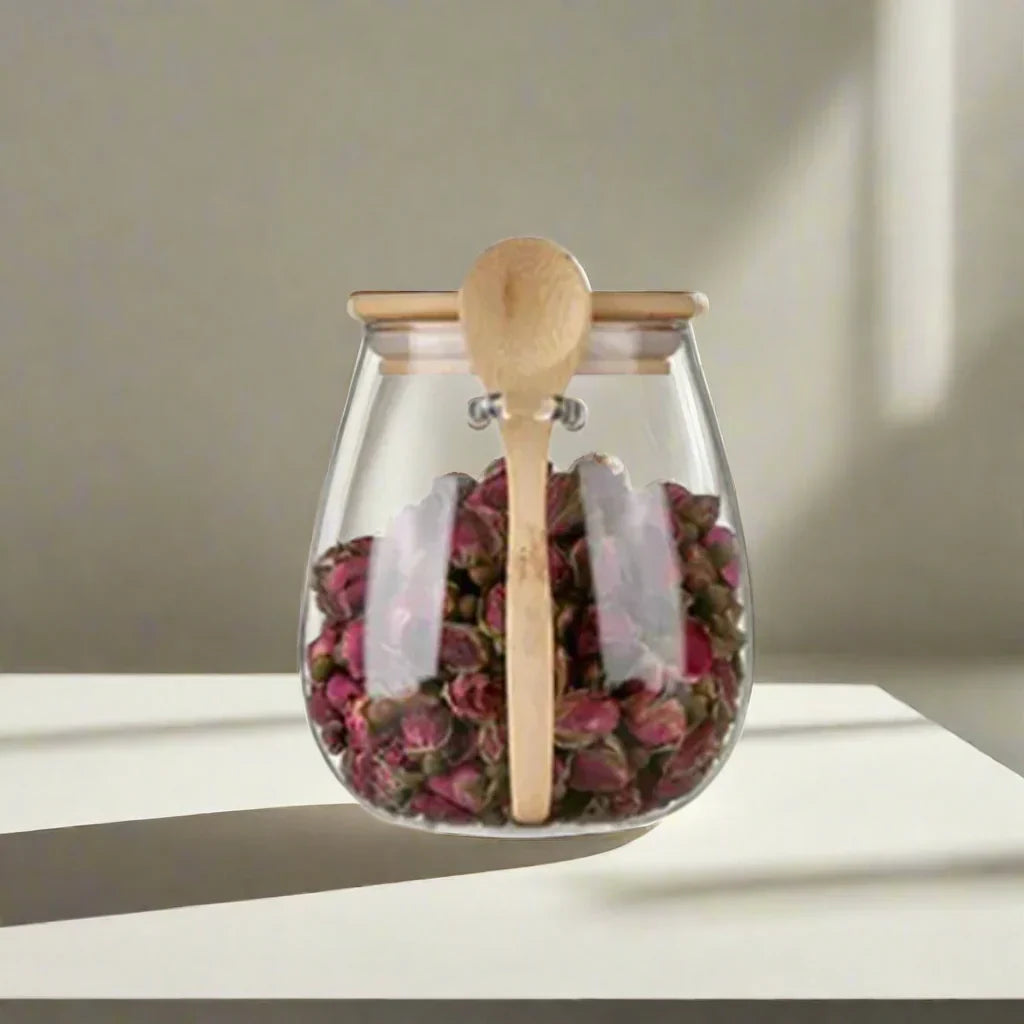 Luchtdichte Glazen Pot voor Suiker, Thee en Koffie – Hoogwaardig Glas met Hermetisch Deksel voor Versheid