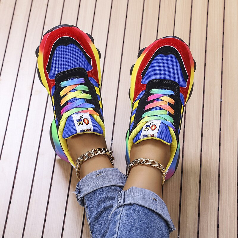 Mathilda Trainer | Casual orthopedische sneakers/schoenen in verschillende kleuren | Regenboogschoen