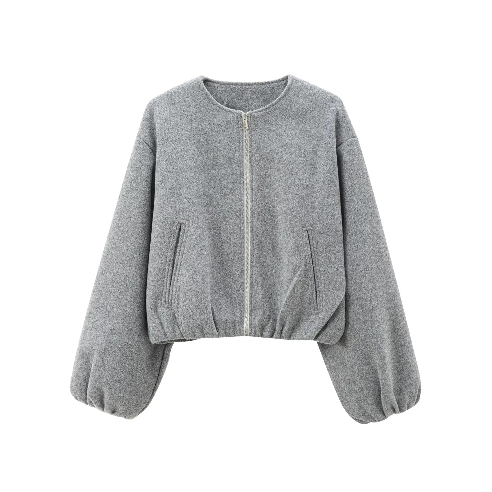 Signature - Dames Grijze Bomberjas – Losse Fit & Comfortabel