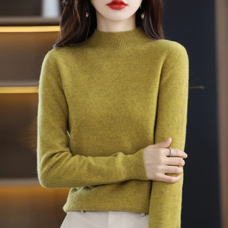 Sarah: Dames 100% Pure Wol Cashmere Trui voor de winter en herfst