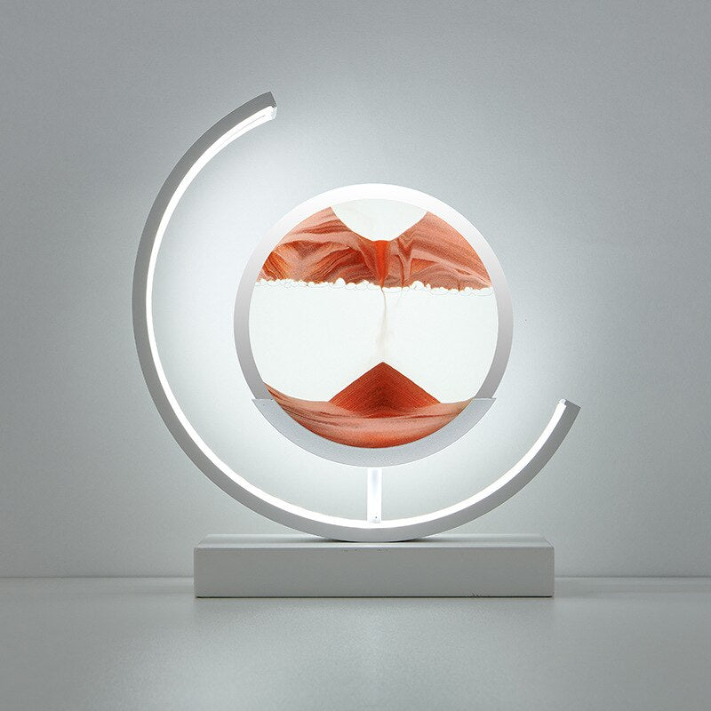 Quicksand Tafellamp Met Draaibaar Dynamisch 3D Zand En Zacht LED Licht Voor Sfeervolle Huisdecoratie En Oogbescherming