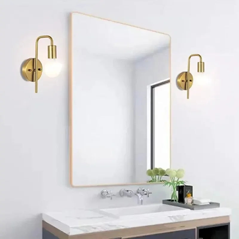 Noordse Wandlamp Goud en Zwart - Retro Muurlamp voor Binnen, Stijlvolle Wandverlichting voor Woonkamer en Slaapkamer-3
