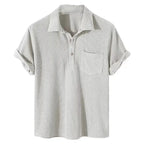 Capri Zomer Heren Casual Shirt van Katoen met Korte Mouwen en Stijlvolle Pasvorm