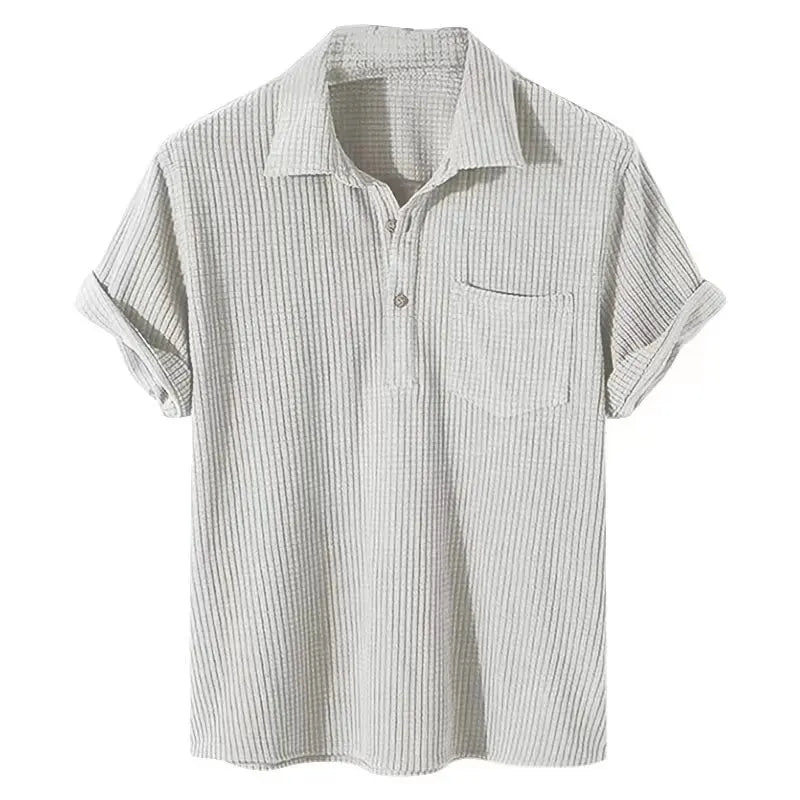 Capri Zomer Heren Casual Shirt van Katoen met Korte Mouwen en Stijlvolle Pasvorm