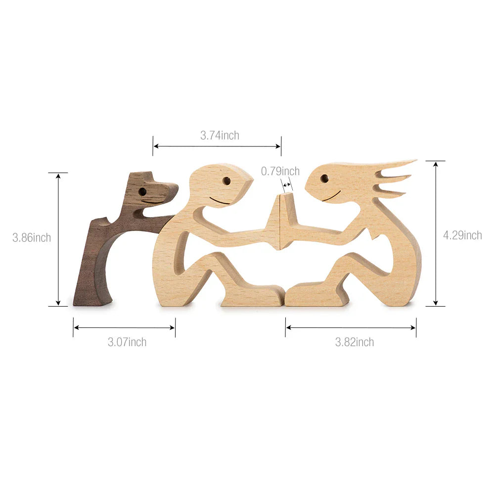 ArtZ® Noordse Houten Hondensculpturen