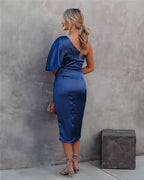 Alicia | Elegante zijden feestjurk
