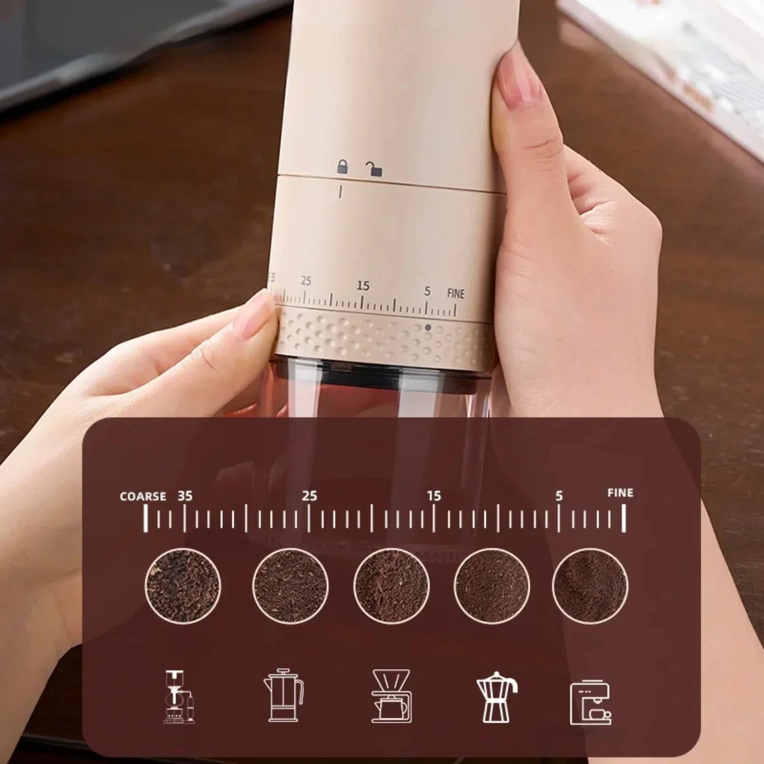 Elektrische Koffiebonenmaler – Strakke Huishoudelijke Keukenaccessoire voor Versgemalen Koffie