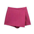 Variant image for Dames Skort Zwart Asymmetrisch Hoge Taille M Polyester-2