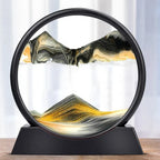 3D Bewegend Zand Kunstafbeelding | Diepzee Zandsculptuur Zandloper voor Ontspanning & Bureau Decor