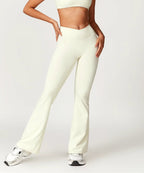 Twee-delige Crop Top en Flare Pant Leggings Set