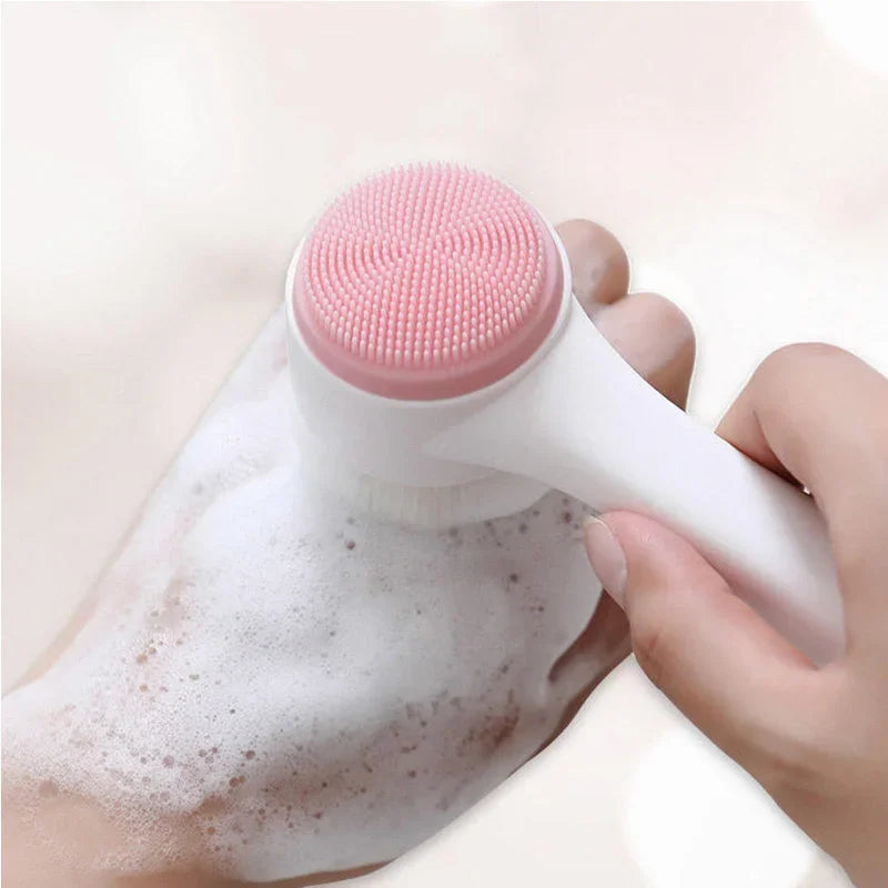Gezichtsreiniger 3D Siliconen Dubbelzijdig Zacht Exfoliator