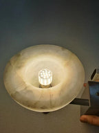 MarbleAura - Luxe Marmeren Wandlamp met Koper – Modern Design voor Woonkamer/Slaapkamer