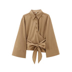 Variant image for Dames Blouse Zwart M Polyester met Lange Mouwen en Vlinderdas-5