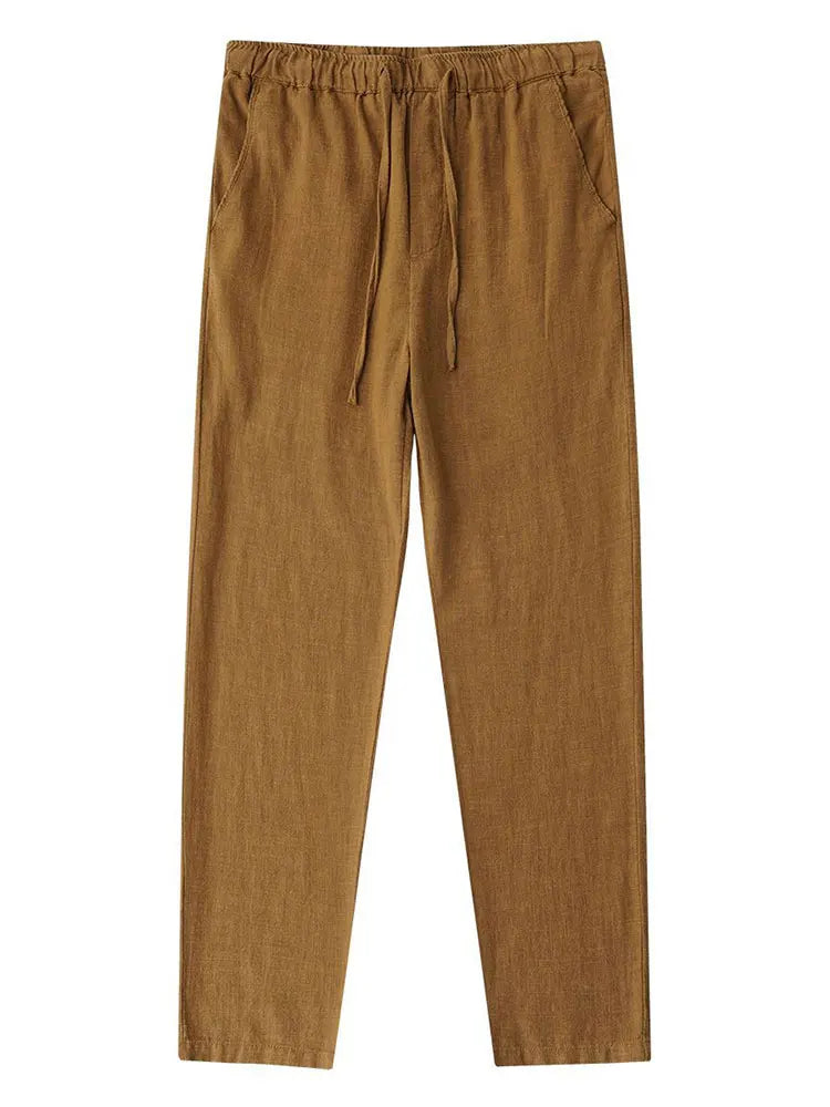 Heren Flared Broek Katoen - Relaxed Fit Pantalon voor Casual Stijl 4