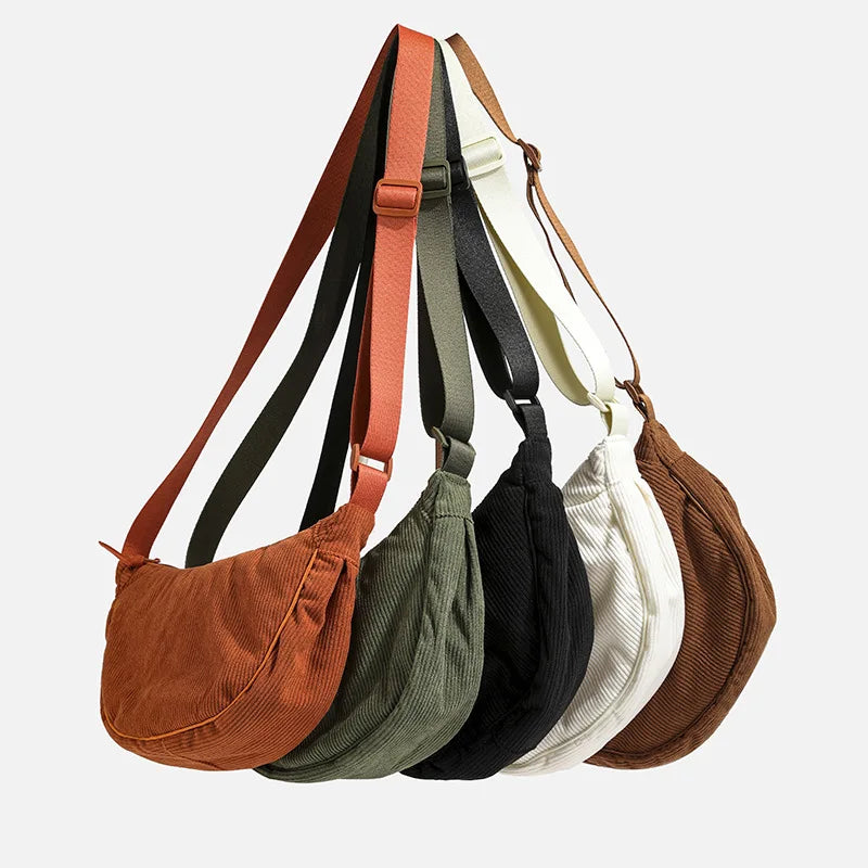 Corduroy Schoudertas Gracie Met Verstelbare Band En Stijlvolle Design Voor Everyday Gebruik En Mode Statement
