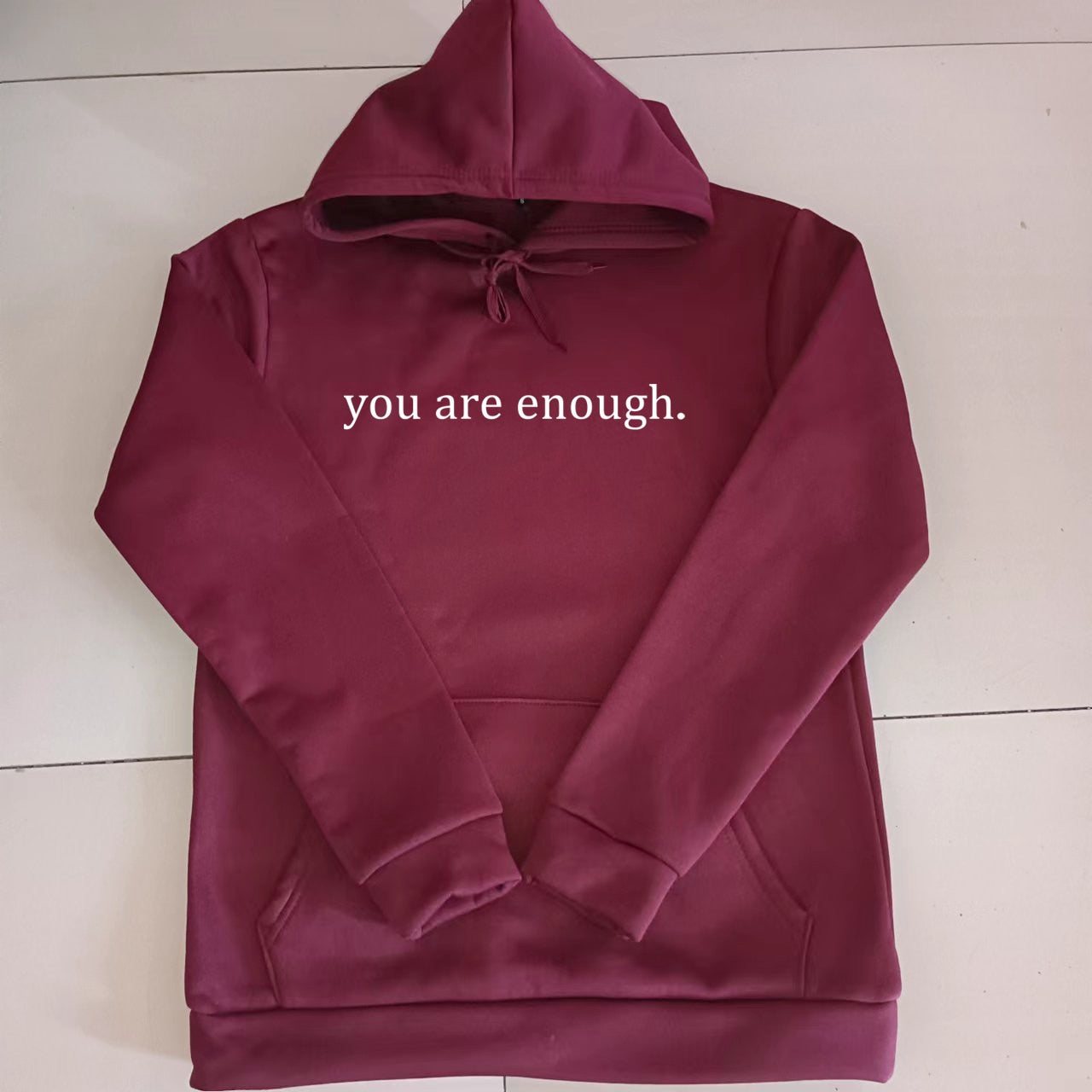 Hoodie Lieve persoon achter mij Unisex Met Tekst Kleur Wit