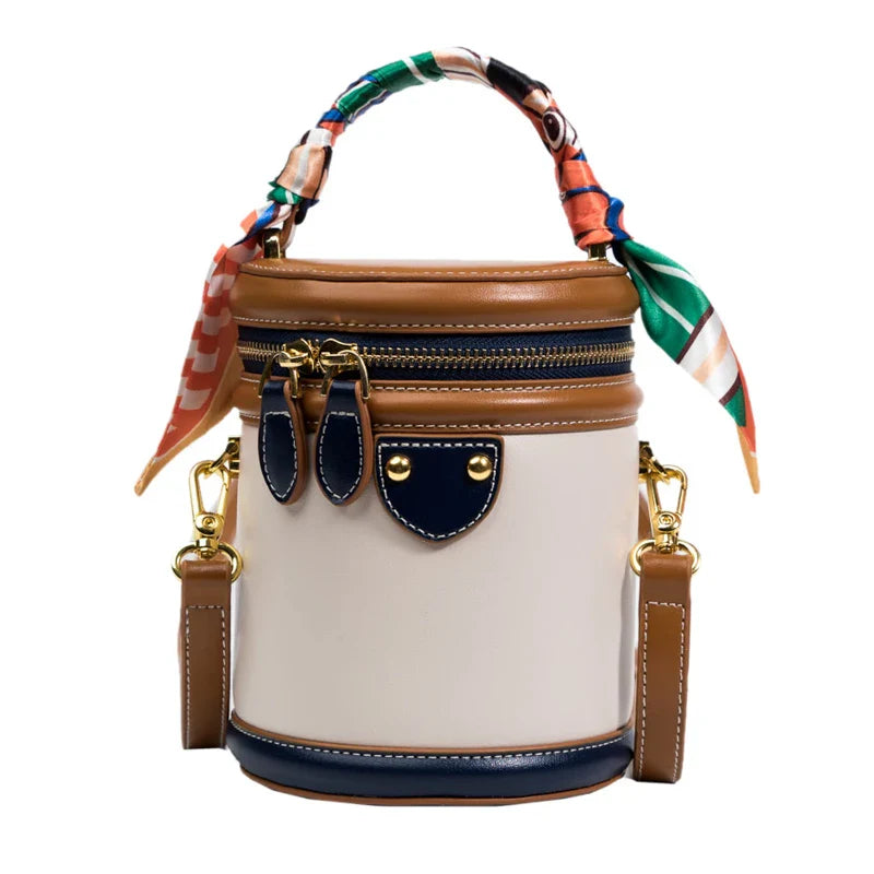 Chique cilinder-emmertas voor dames - Trendy crossbody- en one-shoulder-stijl