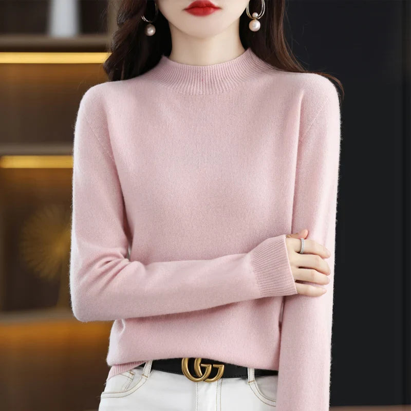 Sarah: Dames 100% Pure Wol Cashmere Trui voor de winter en herfst