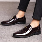 Heren Patenten Leren Loafers Instap Gepolijste Schoenen