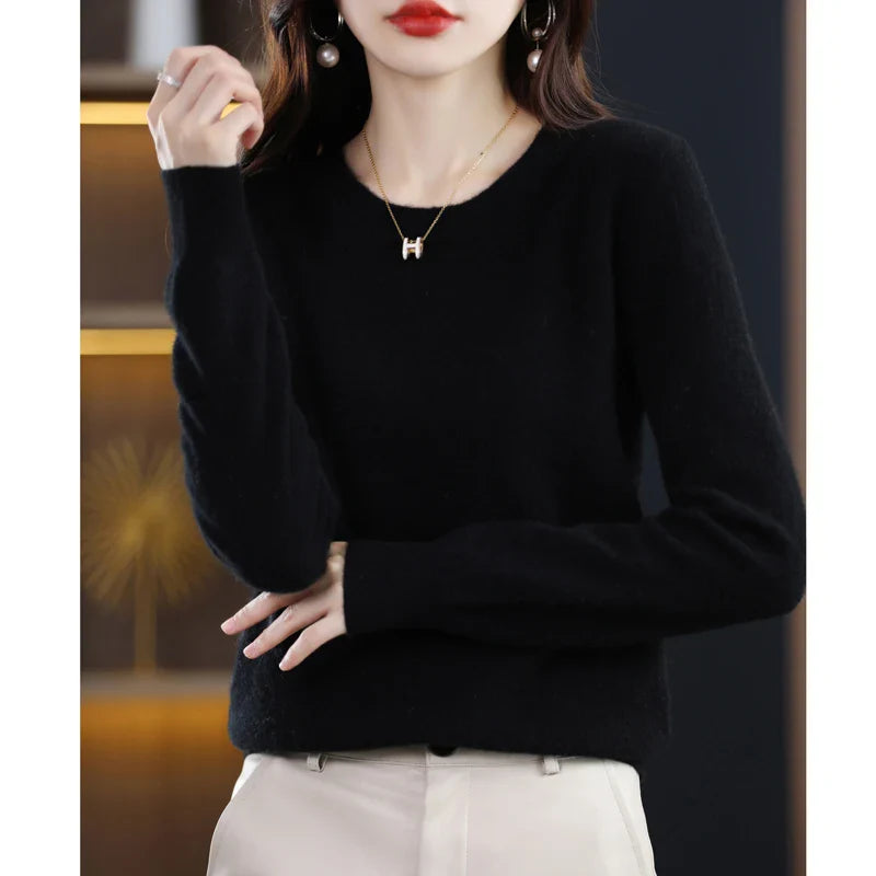Maren: 100% pure wollen cashmere trui voor de winter en herfst