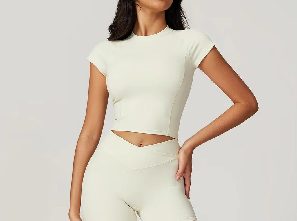 Twee-delige Crop Top en Flare Pant Leggings Set