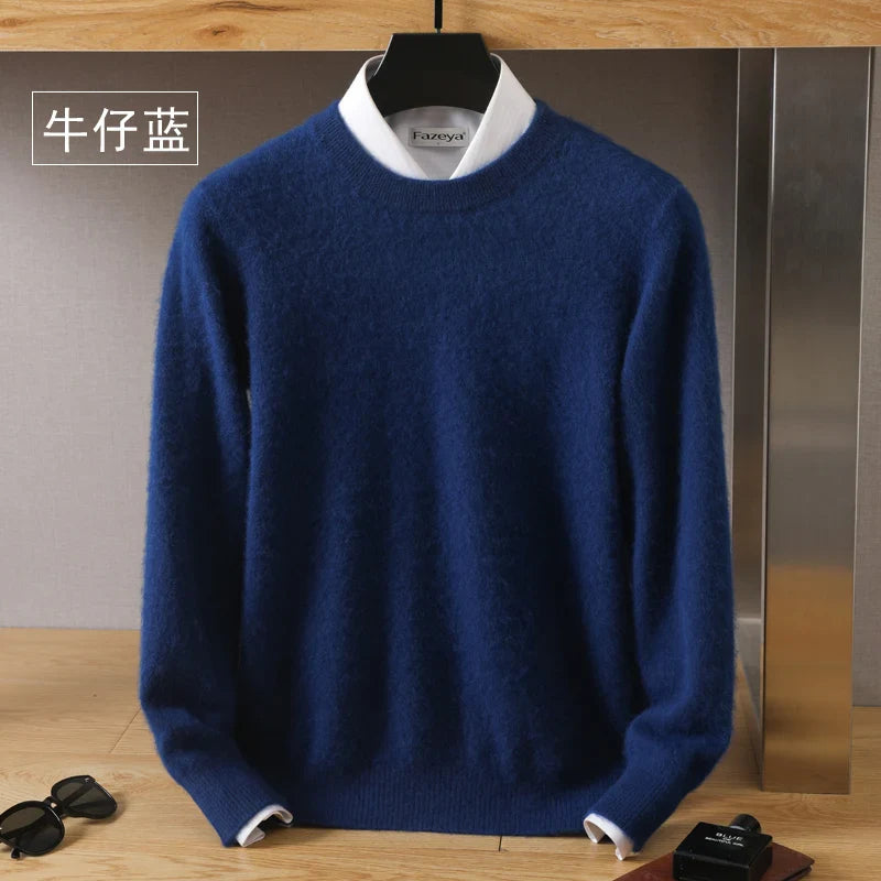 Leonard: Luxe 100% Pure Kasjmier Trui | Japanse Brei - O-Hals Pullover
