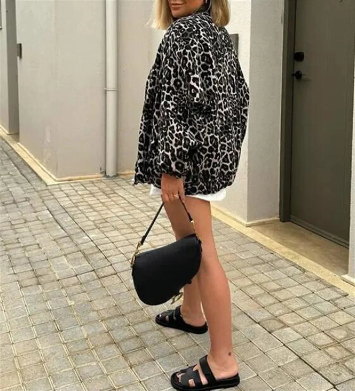 Manda - Bomber Jas Met Luipaard Print