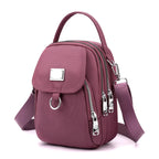 Duurzame nylon 3-laags mini-schoudertas