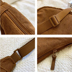 Corduroy Schoudertas Gracie Met Verstelbare Band En Stijlvolle Design Voor Everyday Gebruik En Mode Statement