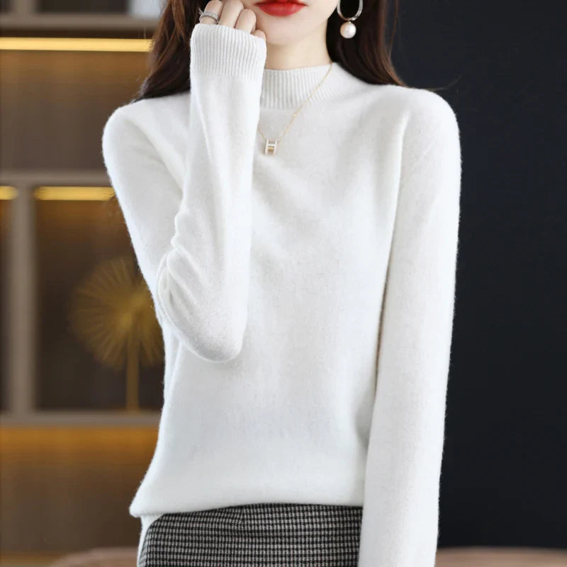 Sarah: Dames 100% Pure Wol Cashmere Trui voor de winter en herfst