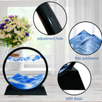 3D Bewegend Zand Kunstafbeelding | Diepzee Zandsculptuur Zandloper voor Ontspanning & Bureau Decor