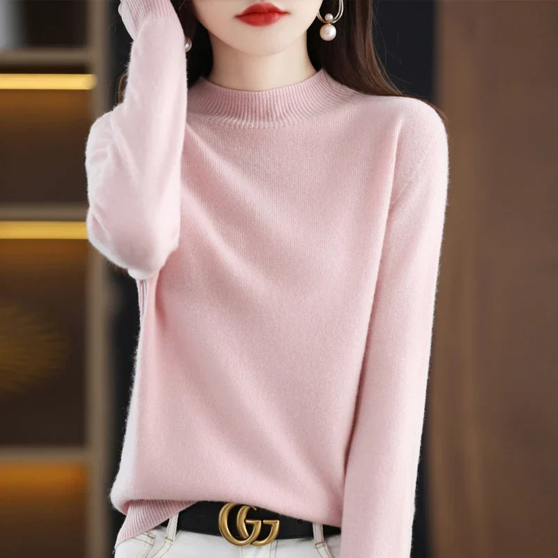 Sarah: Dames 100% Pure Wol Cashmere Trui voor de winter en herfst