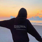 Hoodie Lieve persoon achter mij Unisex Met Tekst Kleur Wit